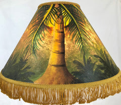 Palm Forest Rich Golden 18 Inch Tall Lampshade