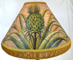Hawaiian Pineapple Rich Golden 18 Inch Tall Lampshade