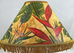 Bird of Paradise & Heliconia 18 Inch Tall Lampshade