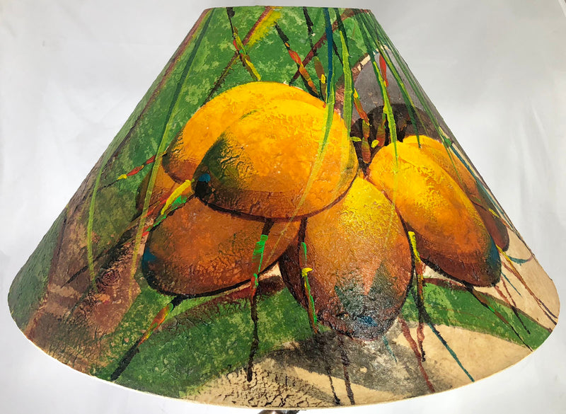 Orange Coconuts & Fronds 20 Inch Shade (5.5 x 12 x 20)