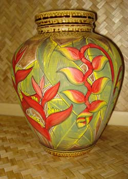 Heliconia Ceramic Vase Style 6