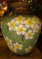 Plumeria Ceramic Vase Style 7